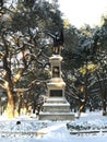 Snow on Sargent Jasper statue, Charleston, SC Royalty Free Stock Photo