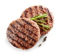 Freshly grilled burger meat