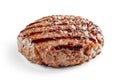 Freshly grilled burger meat Royalty Free Stock Photo