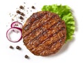 freshly grilled burger meat Royalty Free Stock Photo