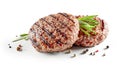 Freshly grilled burger meat Royalty Free Stock Photo