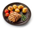 freshly grilled pork fillet steak