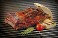 freshly grilled pork ribs Royalty Free Stock Photo