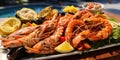 Freshly Grilled Seafood Platter - Oceanic Feast - Coastal Breeze - Summery and Flavorful