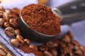 Freshly ground coffee Royalty Free Stock Photo