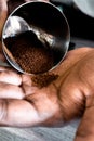 Freshly ground coffee Royalty Free Stock Photo