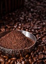 Freshly Ground Coffee Royalty Free Stock Photo