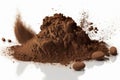 Freshly ground coffee piled up and seen in white Royalty Free Stock Photo