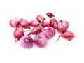 shallots placed on a white background Royalty Free Stock Photo