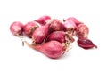 shallots placed on a white background Royalty Free Stock Photo
