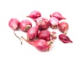 shallots placed on a white background Royalty Free Stock Photo