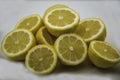 Freshly lemons cut in half