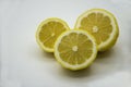 Freshly lemons cut in half