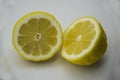 Freshly lemons cut in half