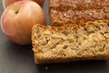 freshly made apple loaf cake