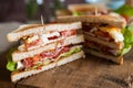 Freshly made clubsandwich Royalty Free Stock Photo