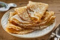 Freshly made fried batter Crepes or wraps Royalty Free Stock Photo