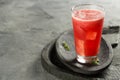 Freshly made iced watermelon drink Royalty Free Stock Photo