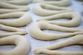 Freshly Made Pretzel or Brezel Dough on Wax Royalty Free Stock Photo