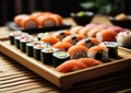 Freshly made sushi