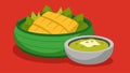 Freshly made tamales wrapped in corn husks and steamed in the molcajete served with a vibrant green salsa and creamy