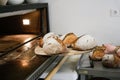 Freshly made yummy homemade breads from the oven