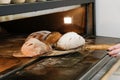 Freshly made yummy homemade breads from the oven.