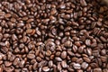 Freshly medium roasted Arabica coffee beans