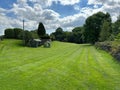 Freshly mown grassland near, Keighley, Yorkshire, UK