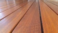 Freshly oiled Australian spotted Gum timber