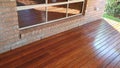 Freshly oiled Australian spotted Gum timber