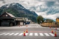 Freshly painted pedestrian crossings Royalty Free Stock Photo