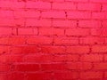 Freshly Painted Red Brick Wall