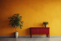 freshly painted wall with a contrasting color