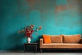freshly painted wall with a contrasting color