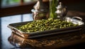 freshly picked green cardamom pods and their aromatic leaves