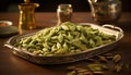 freshly picked green cardamom pods and their aromatic leaves