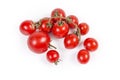 Freshly picked red cherry tomatoes on withered branch and separately Royalty Free Stock Photo