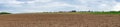 Freshly plowed field in the flemish ardennes.