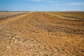 Freshly Plowed Field in the Midwest Ready For Planting Royalty Free Stock Photo