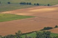 Freshly plowed land from above Royalty Free Stock Photo