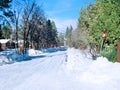 A Freshly plowed Road In Sugarloaf Royalty Free Stock Photo