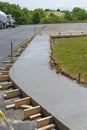 Freshly Poured Concrete Sidewalk