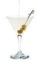 Classic martini with olives Royalty Free Stock Photo