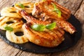 Freshly prepared delicious grilled pork chop in honey pineapple Royalty Free Stock Photo