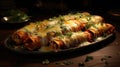 Freshly prepared Enchiladas Royalty Free Stock Photo