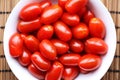 Fresh San Marzano tomatoes on a plate