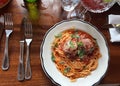 Spaghetti and Meatball Dish Royalty Free Stock Photo