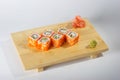 Freshly prepared sushi