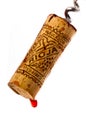 Freshly pulled wine cork marked Rioja.